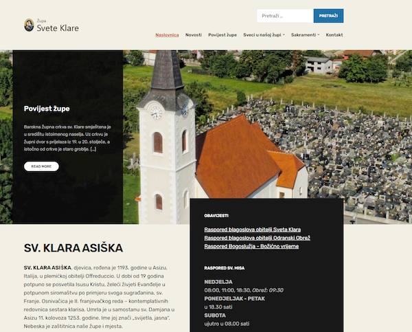 Sv. Klara — Parish website